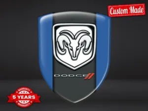 Dodge Harz Domes Sticker Premium Design Glänzende Labels